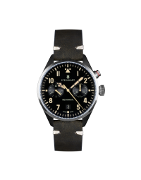 NAV.B - Monopusher 42 BLACK Fliegeruhr schwarz mit Saphirglas | Steinhart Watches