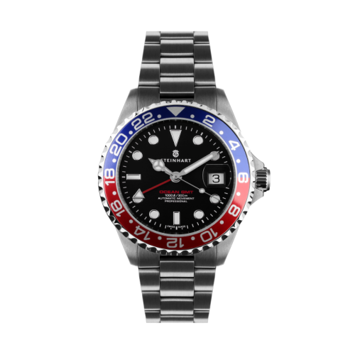 Ocean 39 GMT BLUE-RED Taucheruhr mit extrem hoher Belastbarkeit | Steinhart Watches 