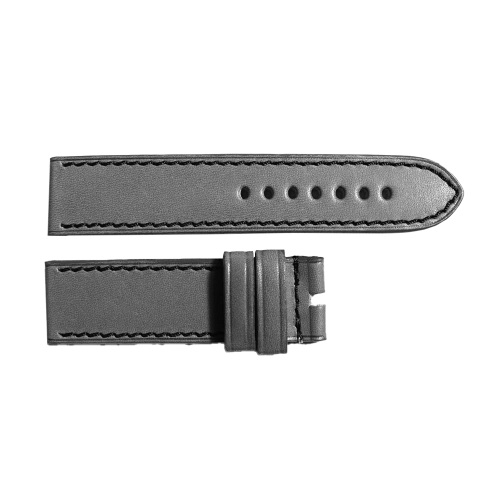 Armband Grau mit schwarzer Naht Größe M