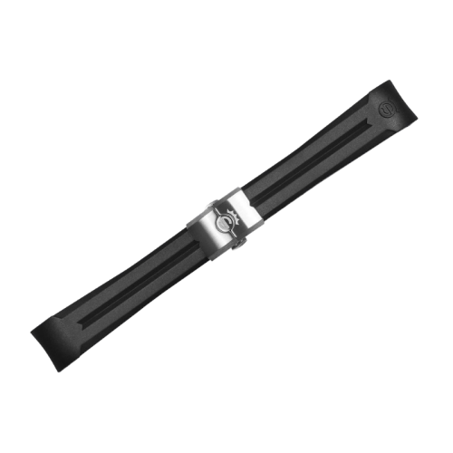 Kautschukband 20 mm für Ocean 39 mit Schließe Stahl