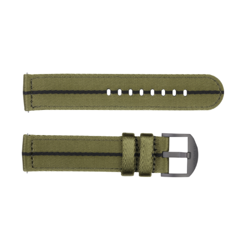Natoband 20 mm grün/schwarz mit OEM DLC Größe S