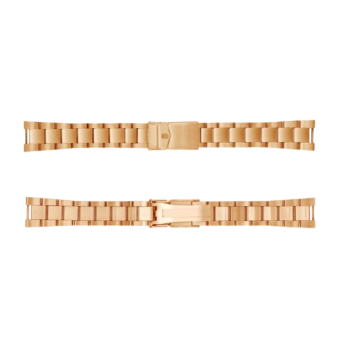 Stahlband 20x16 mm pink gold ohne Bandanstöße Mittelglied poliert