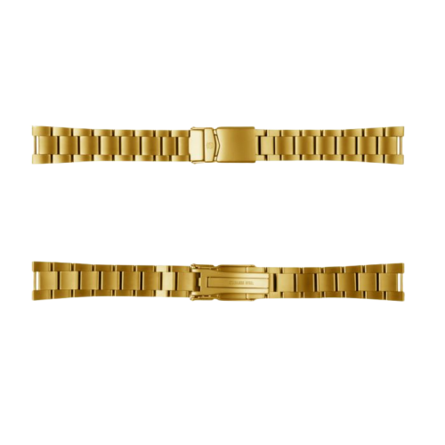 Stahlband 20x16 mm gold ohne Bandanstöße Mittelglied poliert