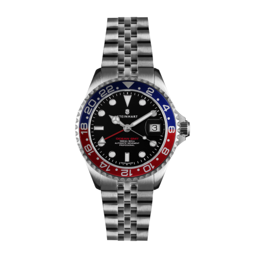 Ocean 39 GMT BLUE-RED .2  Taucheruhr mit Keramik Inlay | Steinhart Watches 